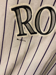 1996 Colorado Rockies Pinstripe Jersey T-Shirt | Russell Athletic Size Large - All-Star Classics